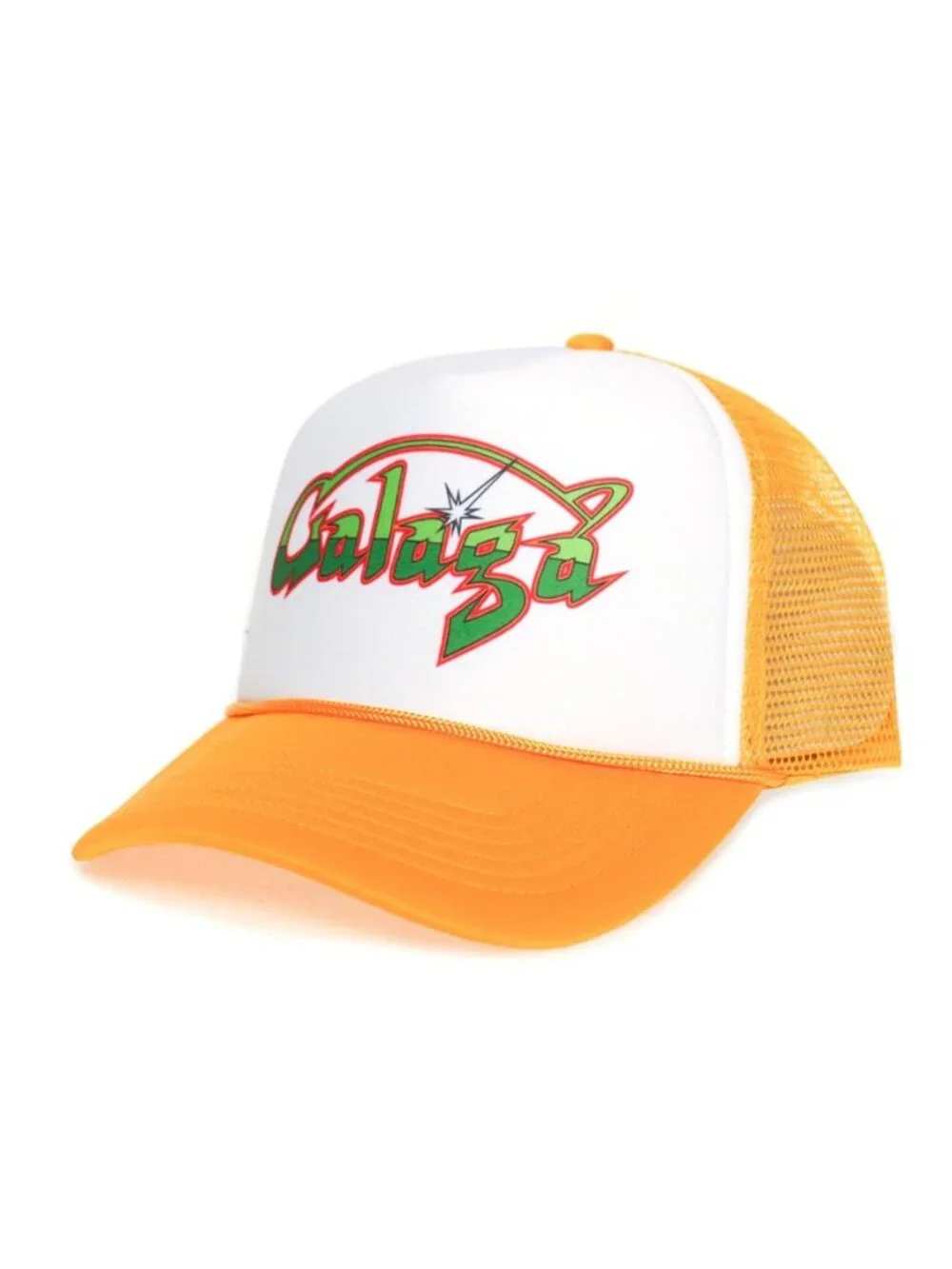 Galaga Arcade Logo Printed Black White Foam Rope Trucker Hat Snapback New 80s